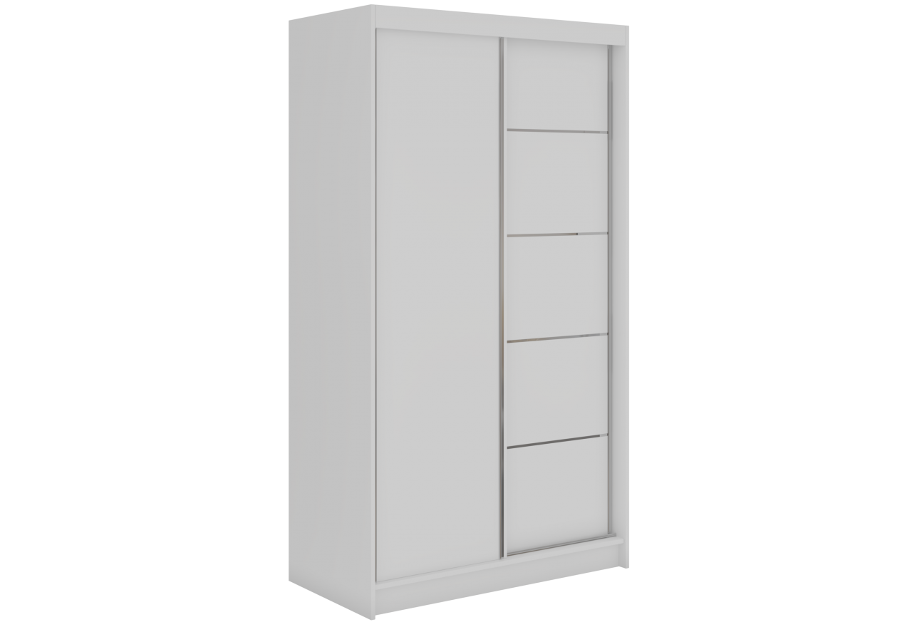 Szafa przesuwna MACEDONIA 120 cm - biały + 2 szuflady