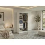 Szafa przesuwna MACEDONIA 120 cm - biały + 2 szuflady