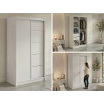 Szafa przesuwna MACEDONIA 120 cm - biały + 2 szuflady