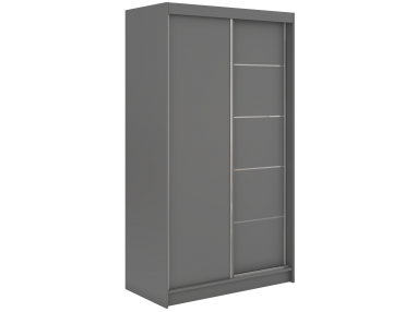 Szafa przesuwna MACEDONIA 120 - szary + 2 szuflady