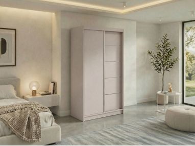 Szafa przesuwna MACEDONIA 120 - kaszmir + 2 szuflady