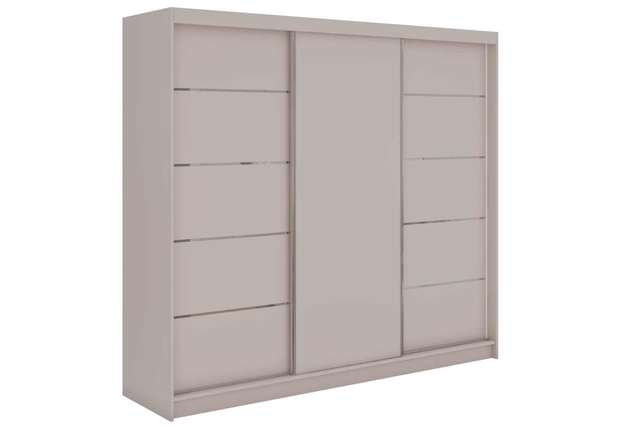 Szafa przesuwna MACEDONIA 240 cm - kaszmir + 4 szuflady