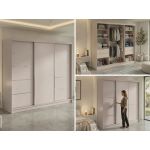 Szafa przesuwna MACEDONIA 240 cm - kaszmir + 4 szuflady