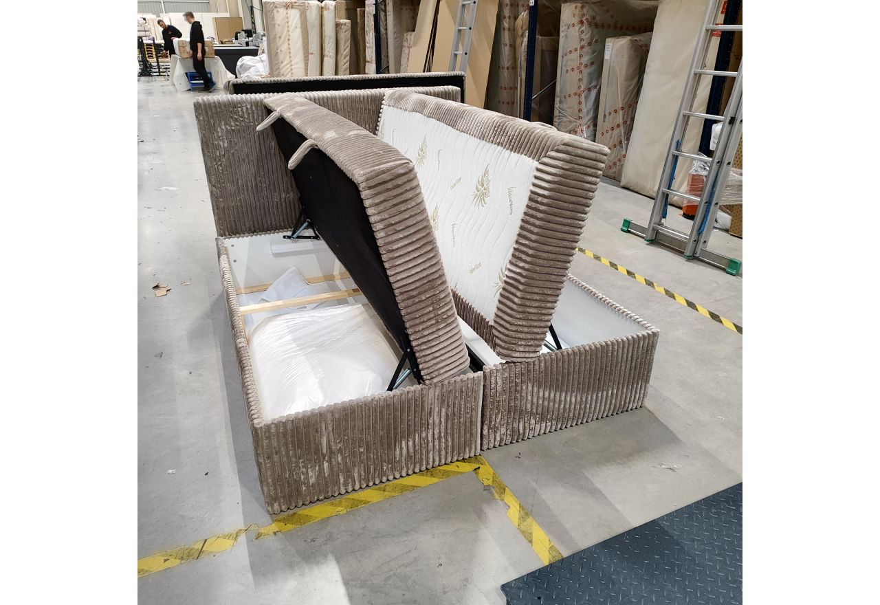 Łóżko kontynentalne TILIANO 160x200 - Tilia 11 - jasny brązowy - OUTLETU