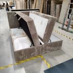 Łóżko kontynentalne TILIANO 160x200 - Tilia 11 - jasny brązowy - OUTLETU