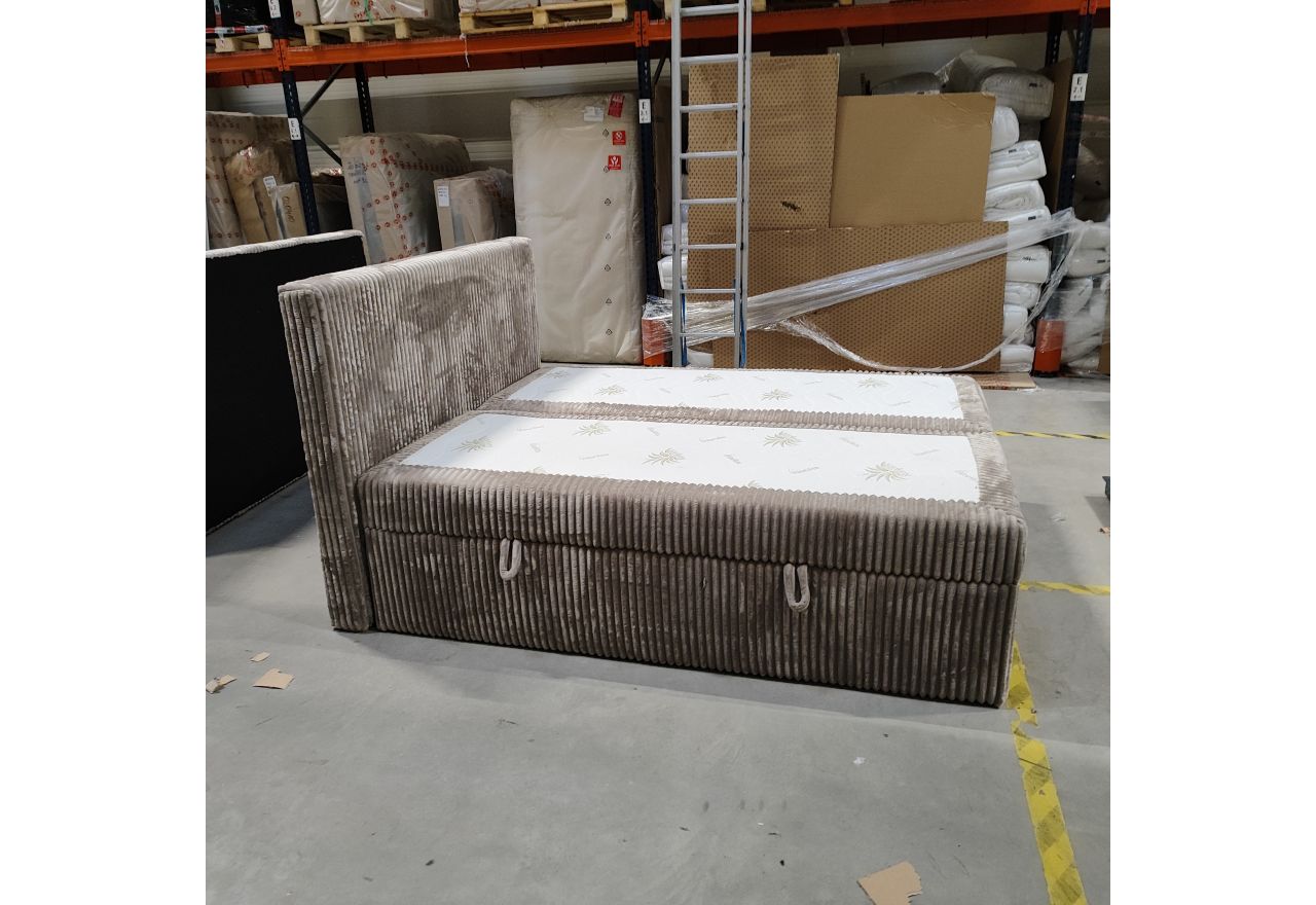 Łóżko kontynentalne TILIANO 160x200 - Tilia 11 - jasny brązowy - OUTLETU