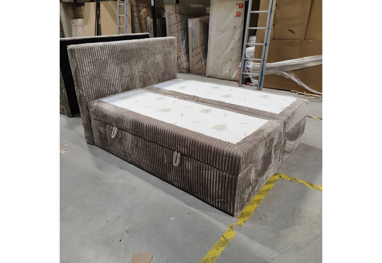 Łóżko kontynentalne TILIANO 160x200 - Tilia 11 - jasny brązowy - OUTLETU