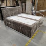 Łóżko kontynentalne TILIANO 160x200 - Tilia 11 - jasny brązowy - OUTLETU