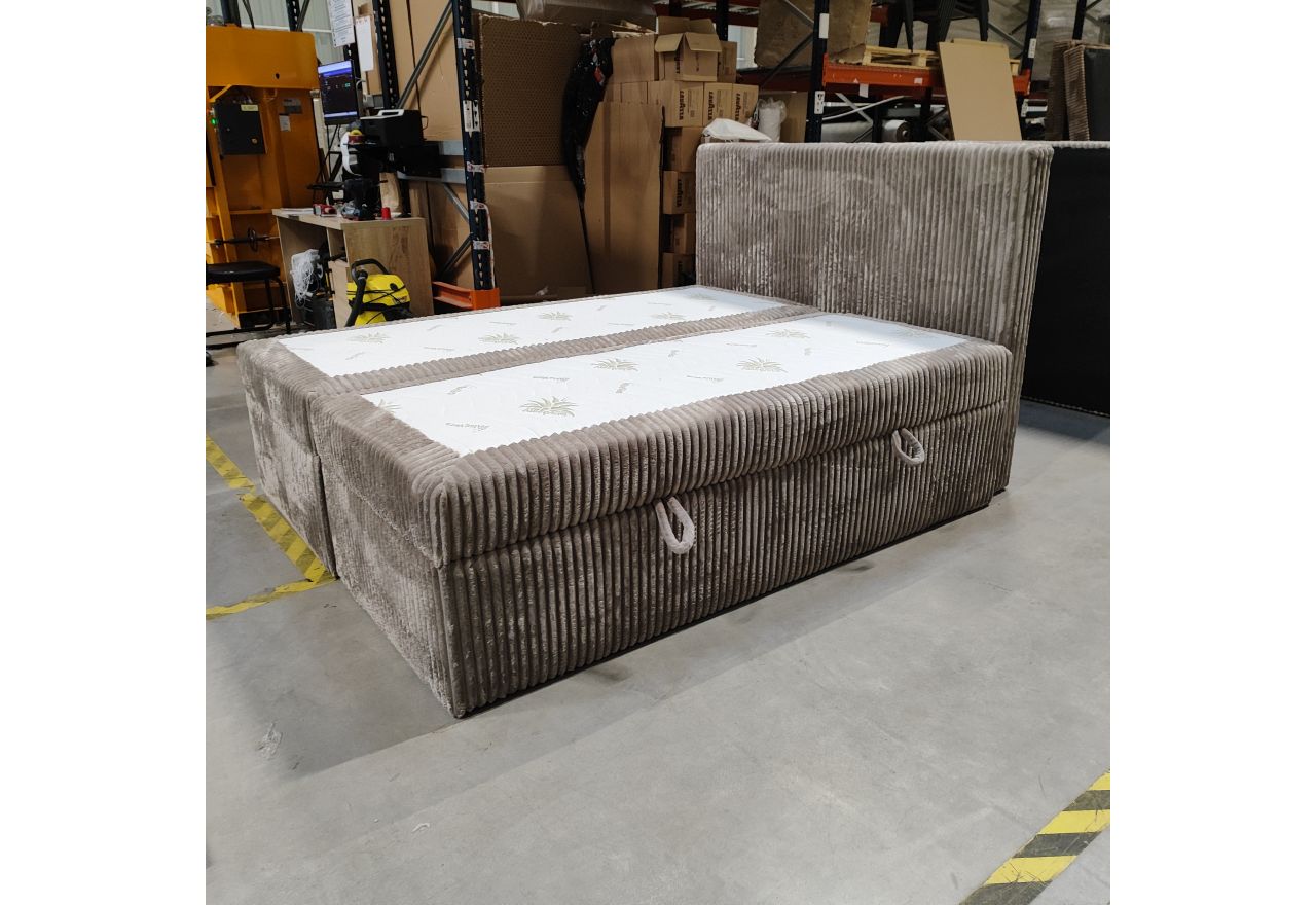 Łóżko kontynentalne TILIANO 160x200 - Tilia 11 - jasny brązowy - OUTLETU