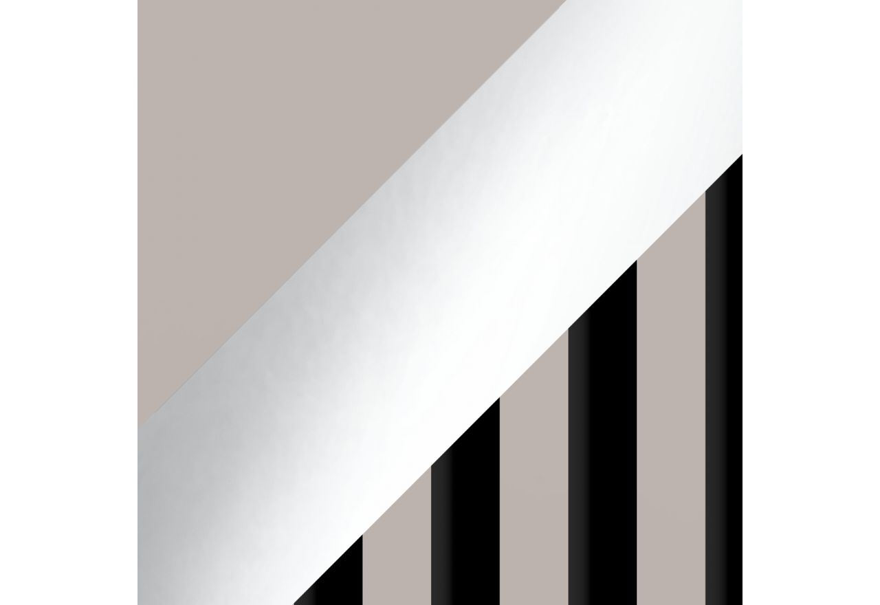 Szafa przesuwna LAOS 120 cm - kaszmir, lamele czarne, lustro