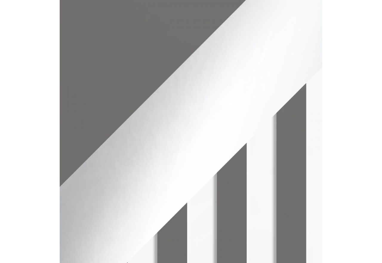 Szafa przesuwna LAOS 150 cm - szary, lamele białe, lustro