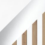 Szafa przesuwna LAOS 200 - biały, lamele dąb aristan, lustro + 4 szuflady