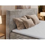 Łóżko kontynentalne TILION 140x200 - H3 - jasnobrązowy, sztruks - Topper T25