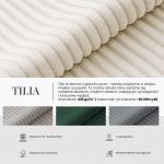 Łóżko kontynentalne TILION 160x200 - H3 - brązowy, sztruks - Topper T25