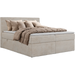 Łóżko kontynentalne TILION 180x200 - H3 - beżowy, sztruks - Topper Visco