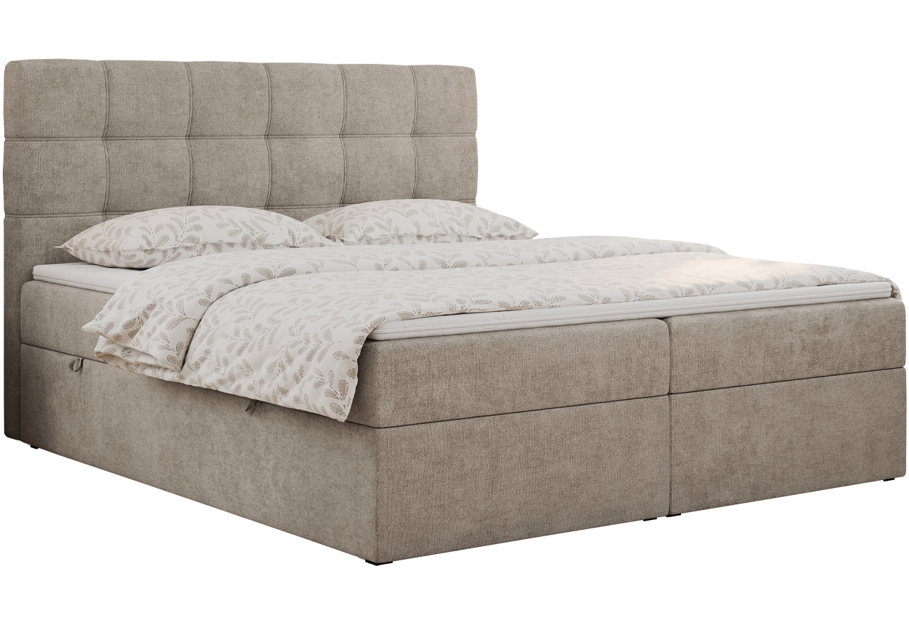 Łóżko kontynentalne ERNI 180x200 - Matana 17 - beżowy - OUTLET