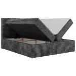 Łóżko kontynentalne TILION 180x200 - H3 - ciemnoszary, sztruks - Topper Visco