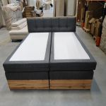 Łóżko kontynentalne ALBERO 1 KING 160x200 - Matana 05 - ciemny szary - OUTLET