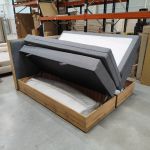 Łóżko kontynentalne ALBERO 1 KING 160x200 - Matana 05 - ciemny szary - OUTLET