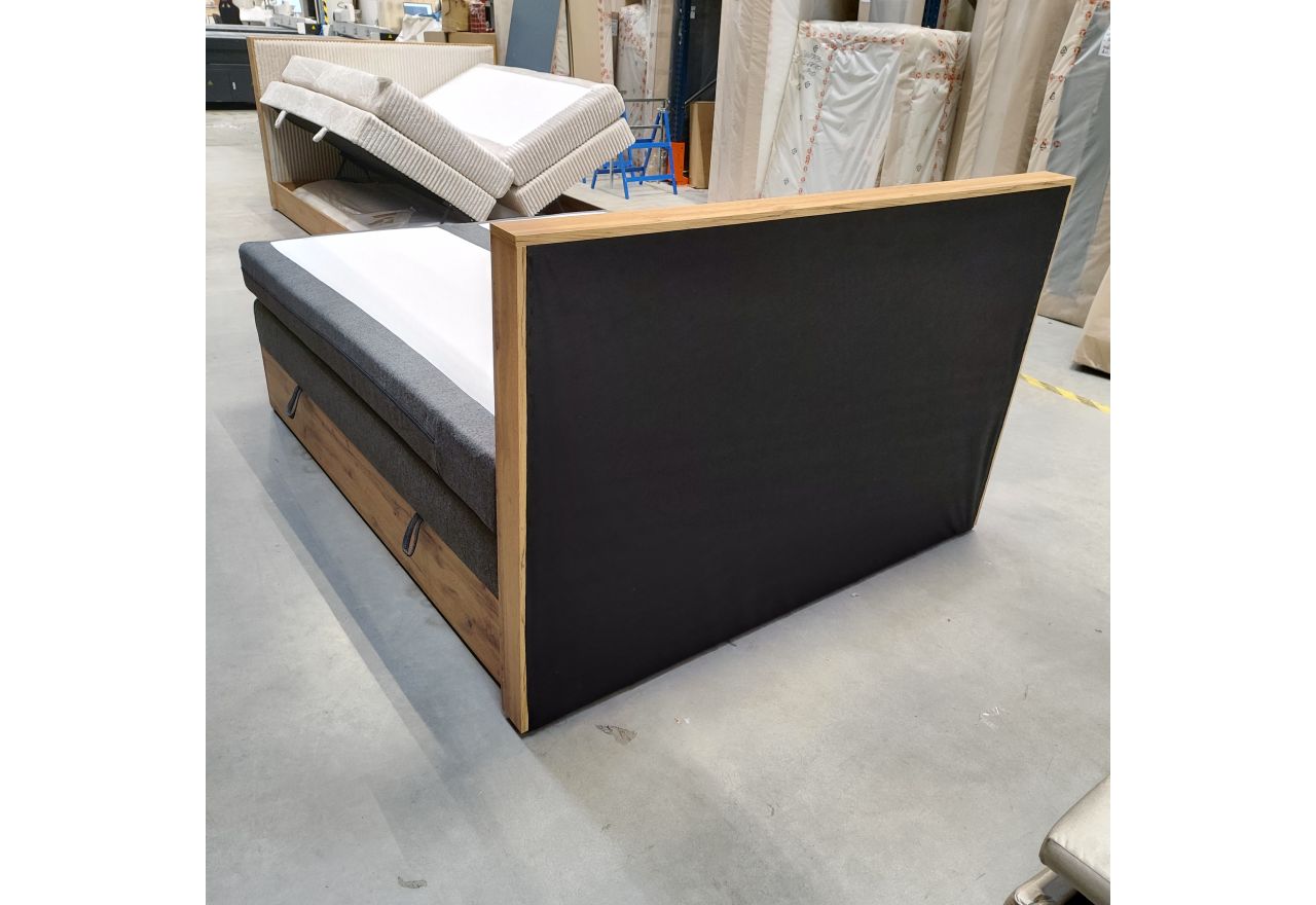 Łóżko kontynentalne ALBERO 1 KING 160x200 - Matana 05 - ciemny szary - OUTLET