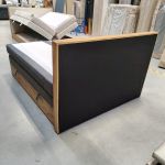 Łóżko kontynentalne ALBERO 1 KING 160x200 - Matana 05 - ciemny szary - OUTLET