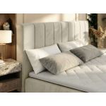 Łóżko kontynentalne - ALVER DUO 180x200 - H4 - beżowy, welwet - Topper Visco