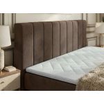 Łóżko kontynentalne - ALVER KING 140x200 - H4 - brązowy, welwet - Topper T25