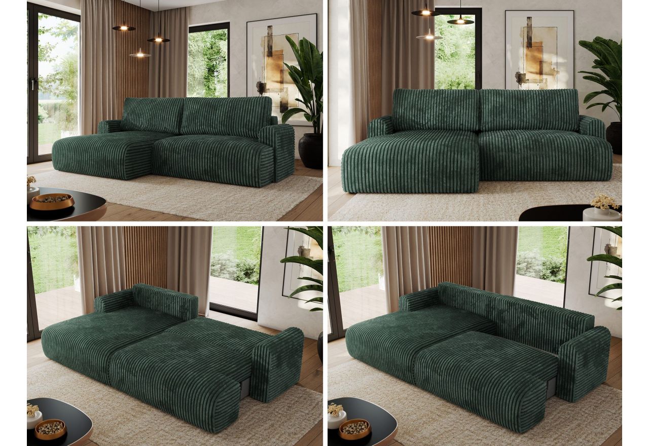 Narożnik TONO L - Tilia 39 - zielony - OUTLET