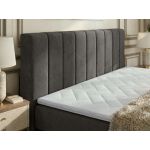 Łóżko kontynentalne - ALVER KING 160x200 - H4 - ciemnoszary, welwet - Topper T25