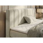 Łóżko kontynentalne - ALVER KING DUO 200x200 - H4 - beżowy, welwet - Topper T25