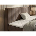 Łóżko kontynentalne - ALVER KING DUO 160x200 - H3 - brązowy, welwet - Topper T25