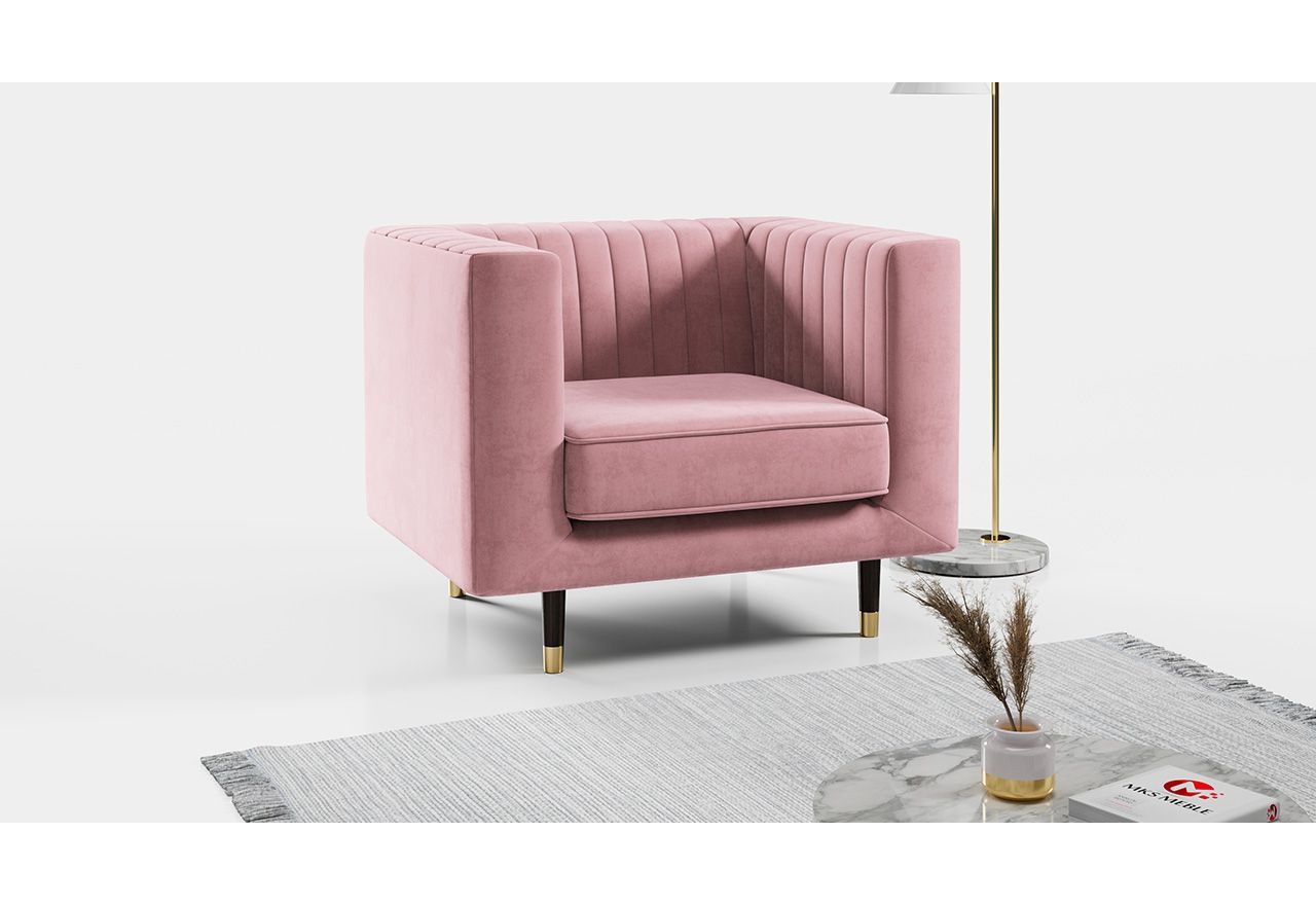 Jednoosobowy fotel tapicerowany w nowoczesnym stylu - ELMO / Kronos 27
