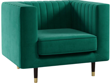Wygodny fotel tapicerowany na wysokich nóżkach z opcją wyboru tkaniny - ELMO / Kronos 27119