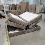 Łóżko kontynentalne TILIANO KING 200x200 - Tilia 11 - jasny brązowy - OUTLET