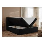 Łóżko kontynentalne JAGUAR 140x200 - Jaguar 22 - czarny - OUTLET