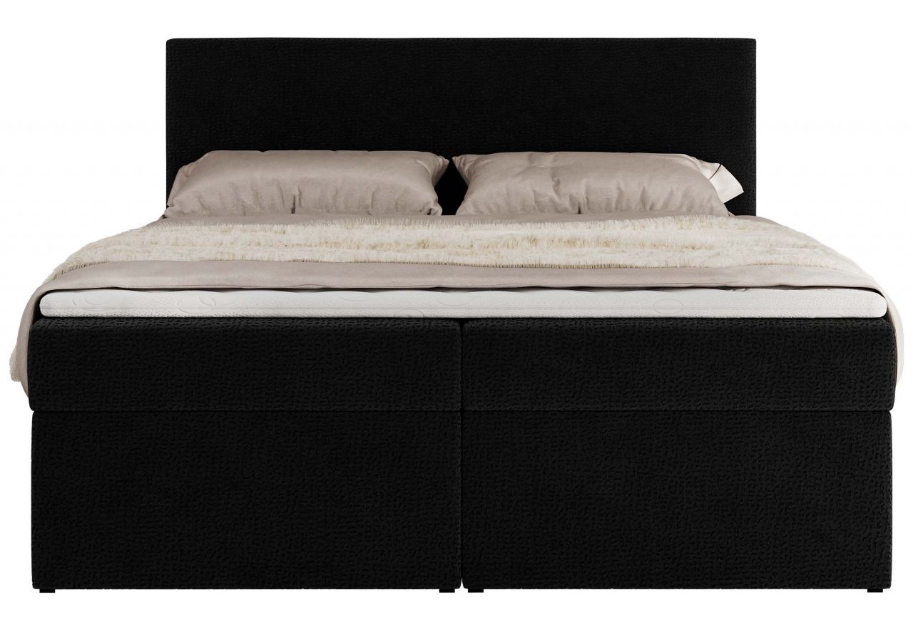 Łóżko kontynentalne JAGUAR 140x200 - Jaguar 22 - czarny - OUTLET