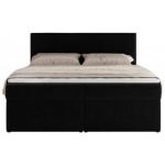 Łóżko kontynentalne JAGUAR 140x200 - Jaguar 22 - czarny - OUTLET