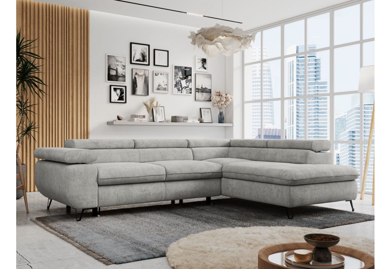 Narożnik PETER L - Matana 01 - jasny szary - OUTLET