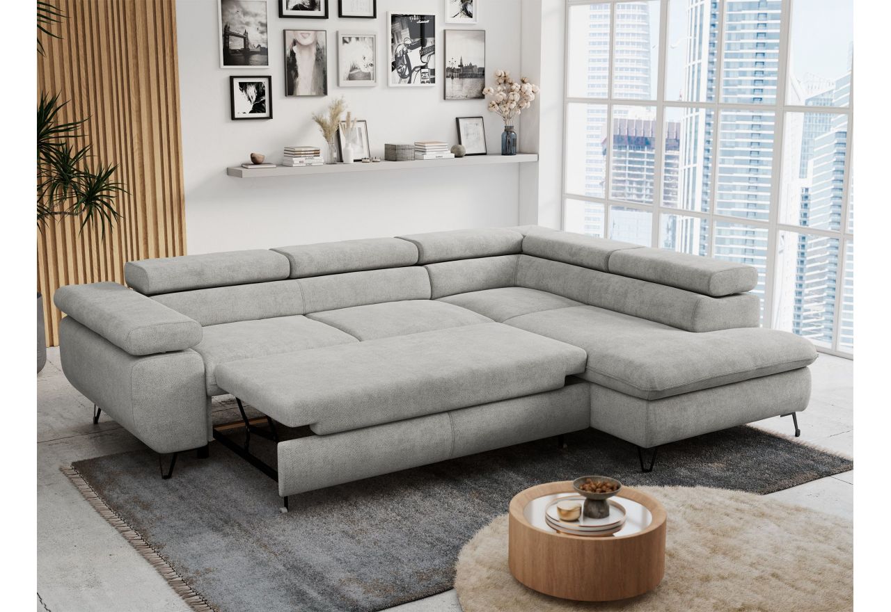 Narożnik PETER L - Matana 01 - jasny szary - OUTLET