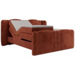 Łóżko kontynentalne, elektrycznie sterowane z pilota - FORTINA 180x200 - Lapit 44 - pomarańczowy - OUTLET