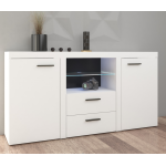 Nowoczesna komoda do salonu z szufladami - BIAŁA - OUTLET