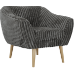 Fotel PIRS - szary, sztruks - nóżki,  buk