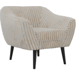 Fotel PIRS - beżowy, sztruks - nóżki,  czarny
