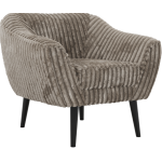 Fotel PIRS - jasnobrązowy, sztruks - nóżki,  czarny