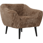 Fotel PIRS - brązowy, sztruks - nóżki,  czarny