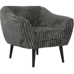 Fotel PIRS - szary, sztruks - nóżki,  czarny