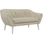 Sofa PIRS 2 - kremowy, welwet - nóżki,  biały