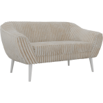 Sofa PIRS 2 - beżowy, sztruks - nóżki,  biały