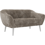 Sofa PIRS 2 - jasnobrązowy, sztruks - nóżki,  biały
