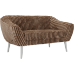 Sofa PIRS 2 - brązowy, sztruks - nóżki,  biały